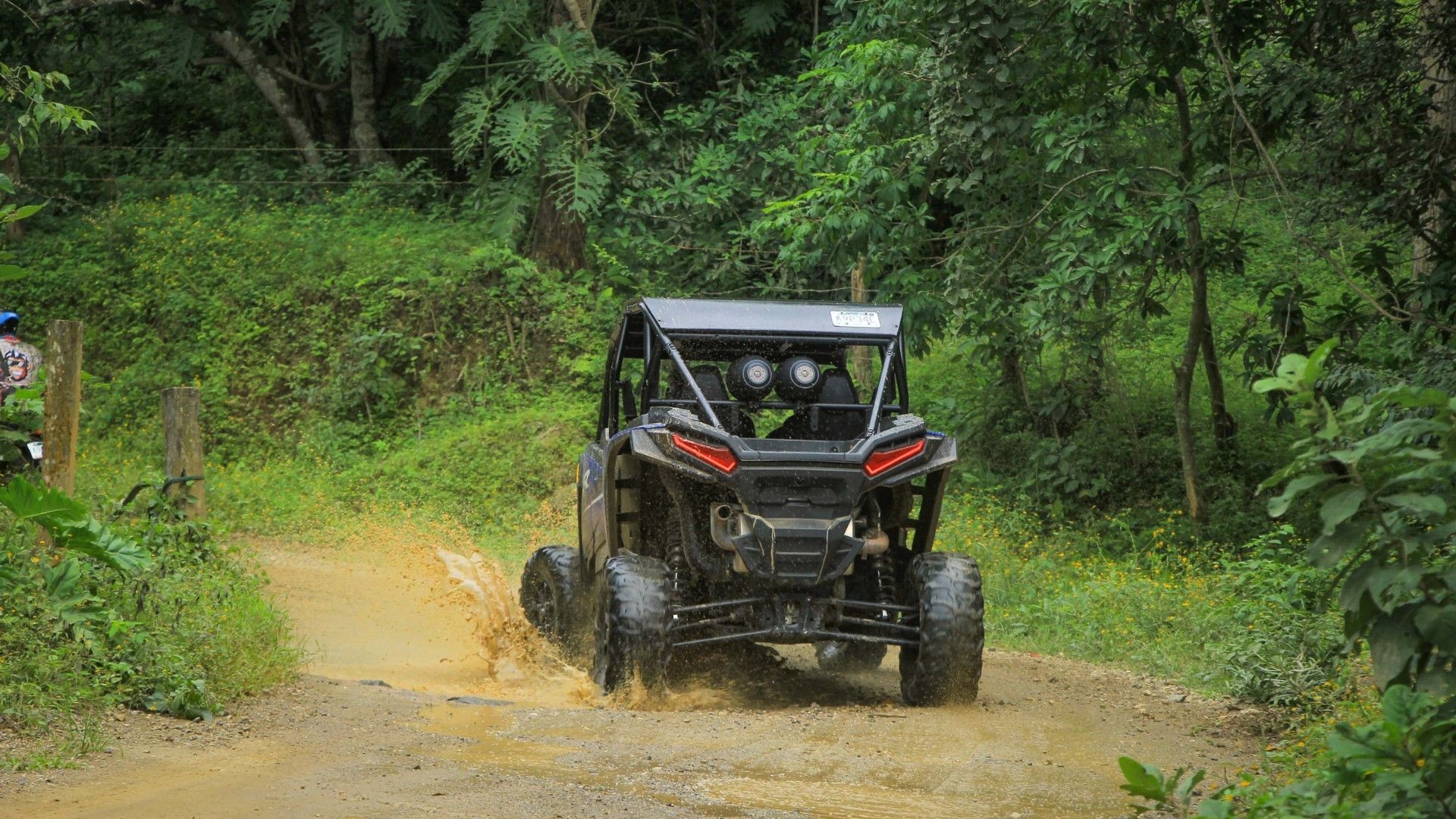 RZR tour passing through puddles in the mountains of Puerto Vallarta