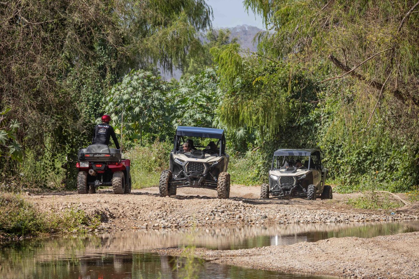 RZR group exploring rivers and natural trails in Nayarit