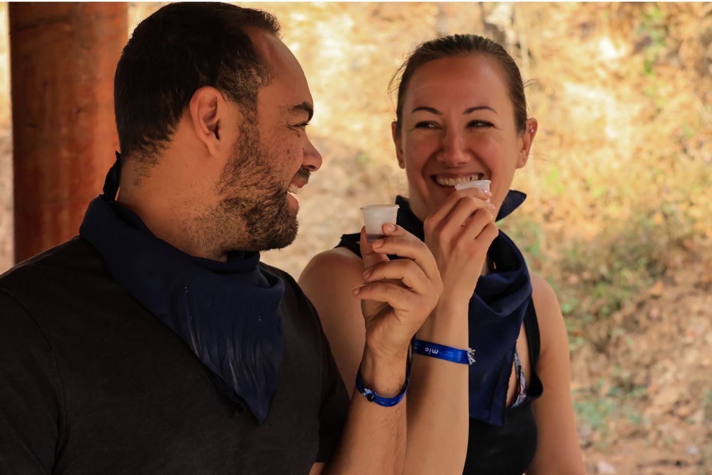 Customers tasting artisanal tequila in Puerto Vallarta