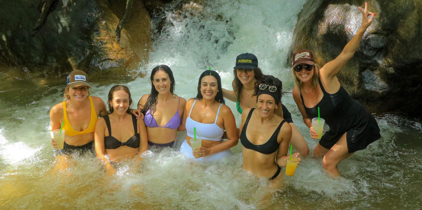 Waterfall and natural pools